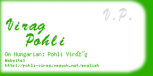 virag pohli business card